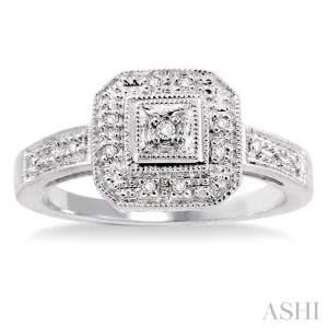 1/20 Ctw Single Cut Diamond Ring in 10K White Gold