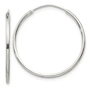 1.3mm, Sterling Silver, Endless Hoop Earrings - 25mm (1 Inch)