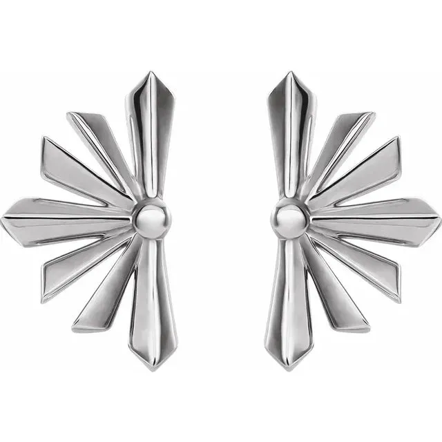 14K Gold Starburst Post Earrings