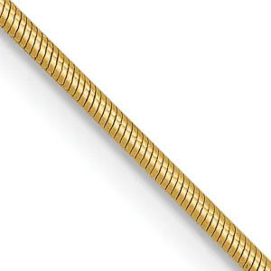 14k Yellow Gold 1mm Snake Chain