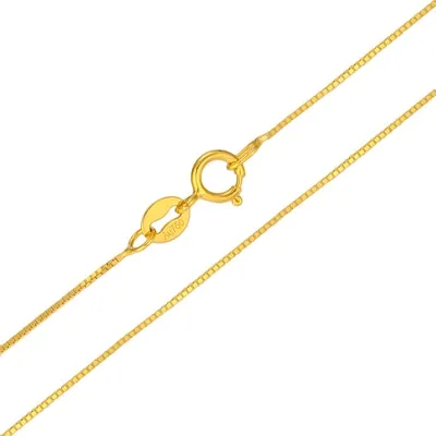 18k Pure Gold Necklace Rose White Yellow Genuine Women Fine Simple Slim Thin Chains Hot Sale Matched For Any Pendant trendy new