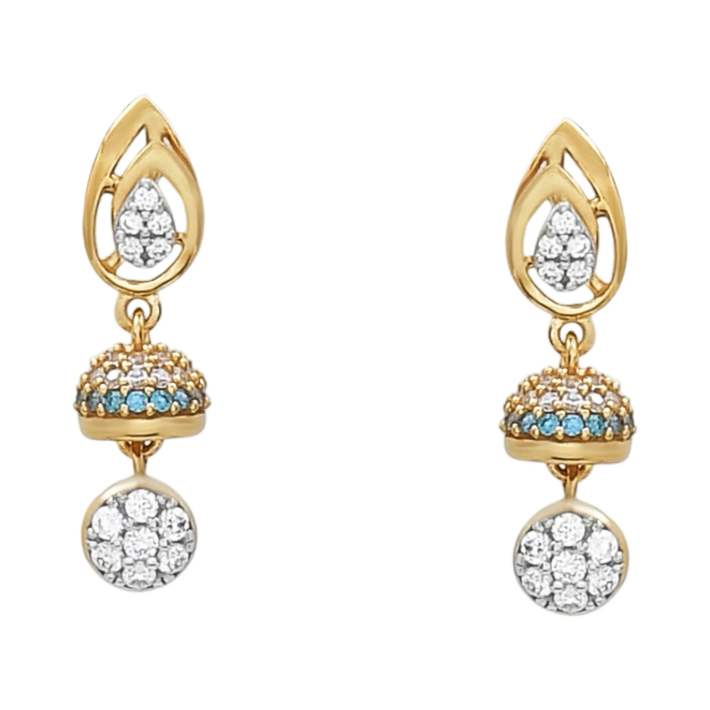 916 Twenty Two Karat (22Kt) Hallmarked Gold Small Jhumki (Jimki) -Style#12