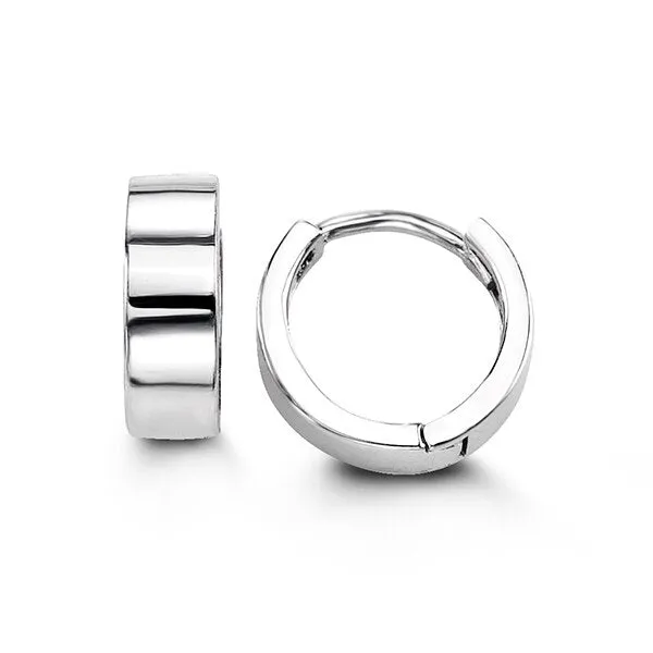 925 Sterling Silver Small Squared Huggies