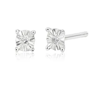 9ct White Gold Earrings