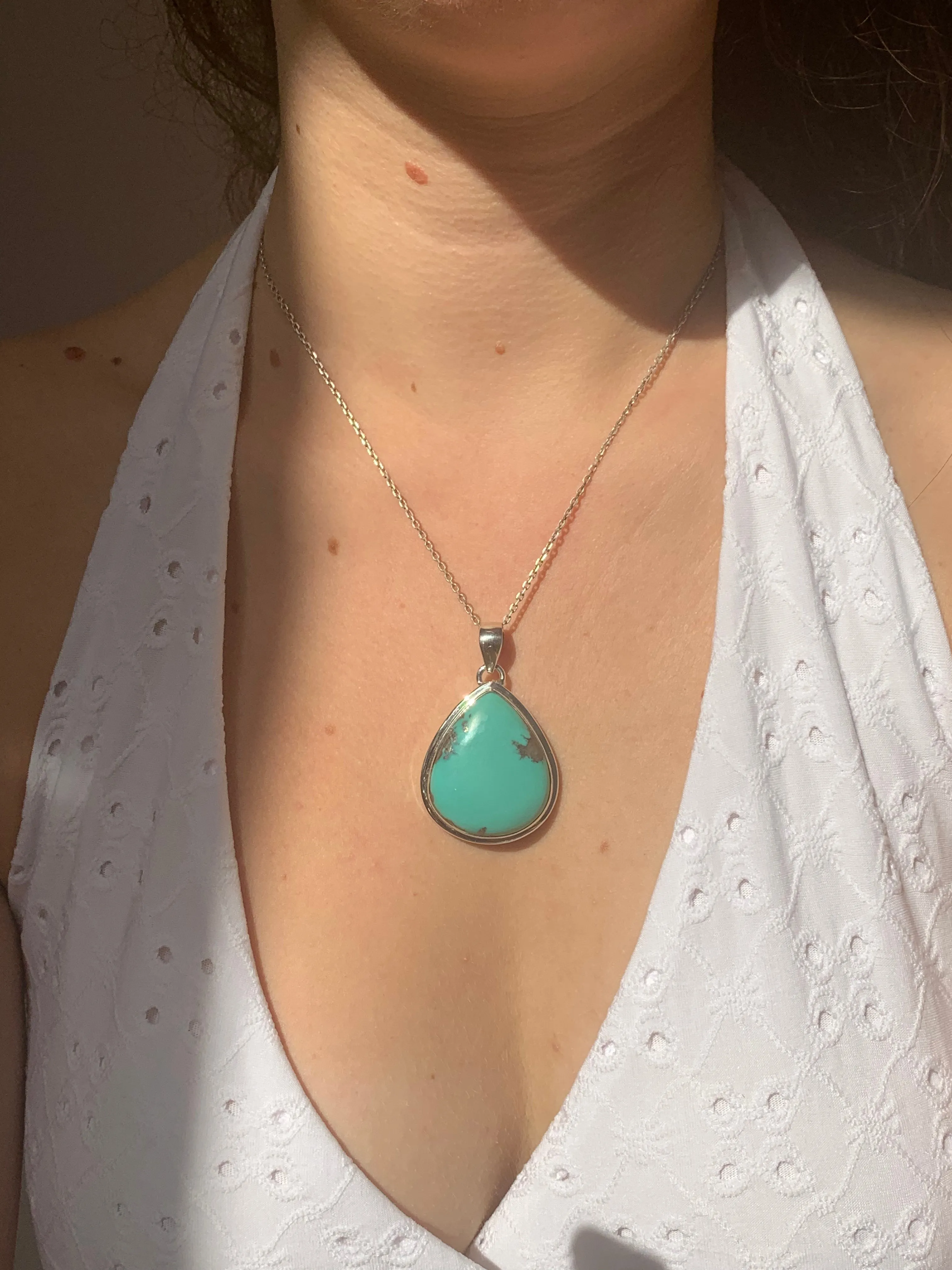 Arizona Turquoise Ansley Pendant - Chunky Drop