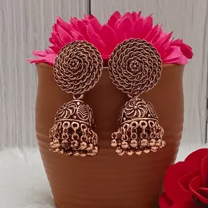 Bhavi Jewels Copper Jhumkis Earrings