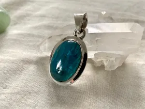 Blue Apatite Ansley Pendant - Reg. Oval