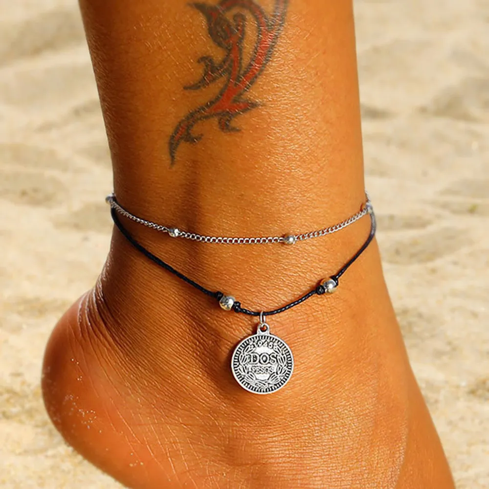 Bohemian Vintage Shell Turtle Anklet for Women