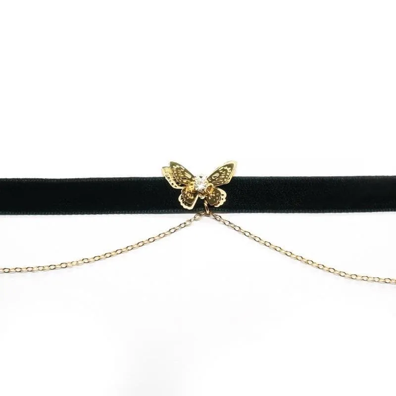 Butterfly Double Chain Choker