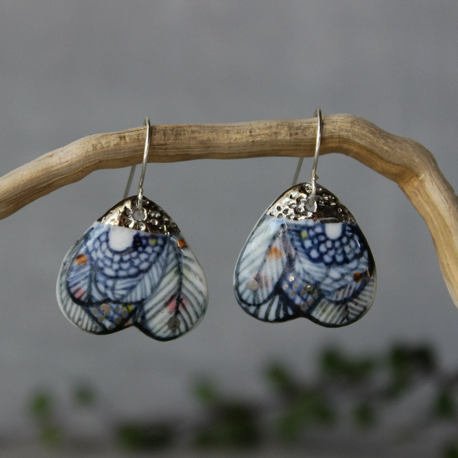 Ceramic Earrings 'Wings' #5