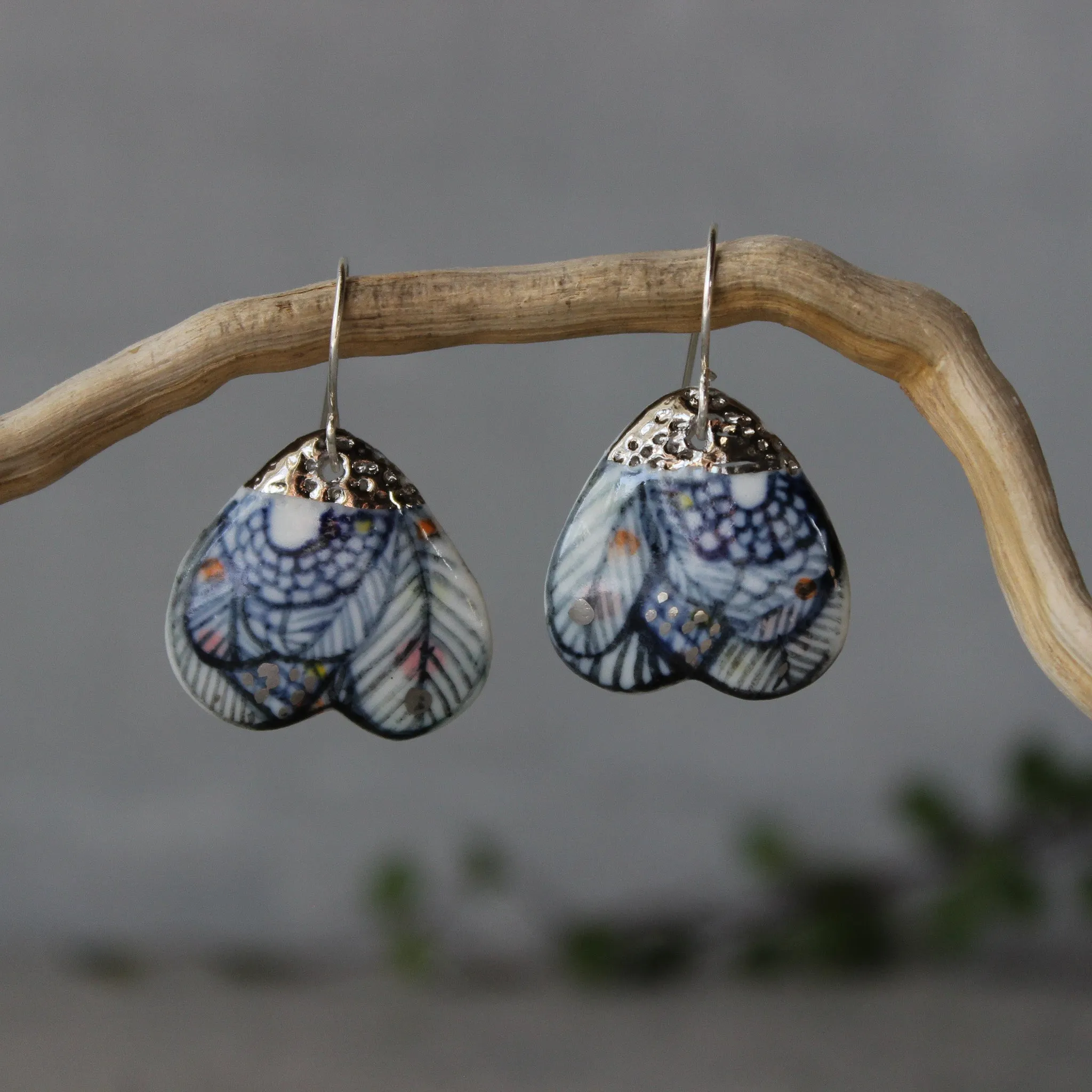 Ceramic Earrings 'Wings' #5