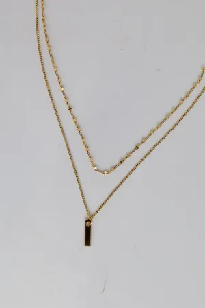 Charlie Gold Layered Chain Necklace