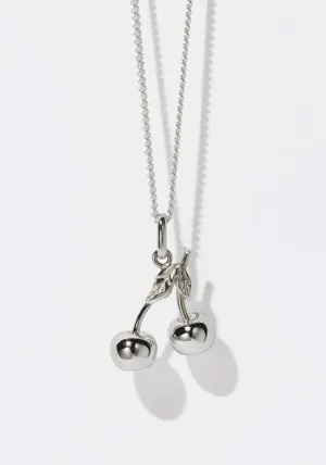 CHERRY CHARM NECKLACE STERLING SILVER