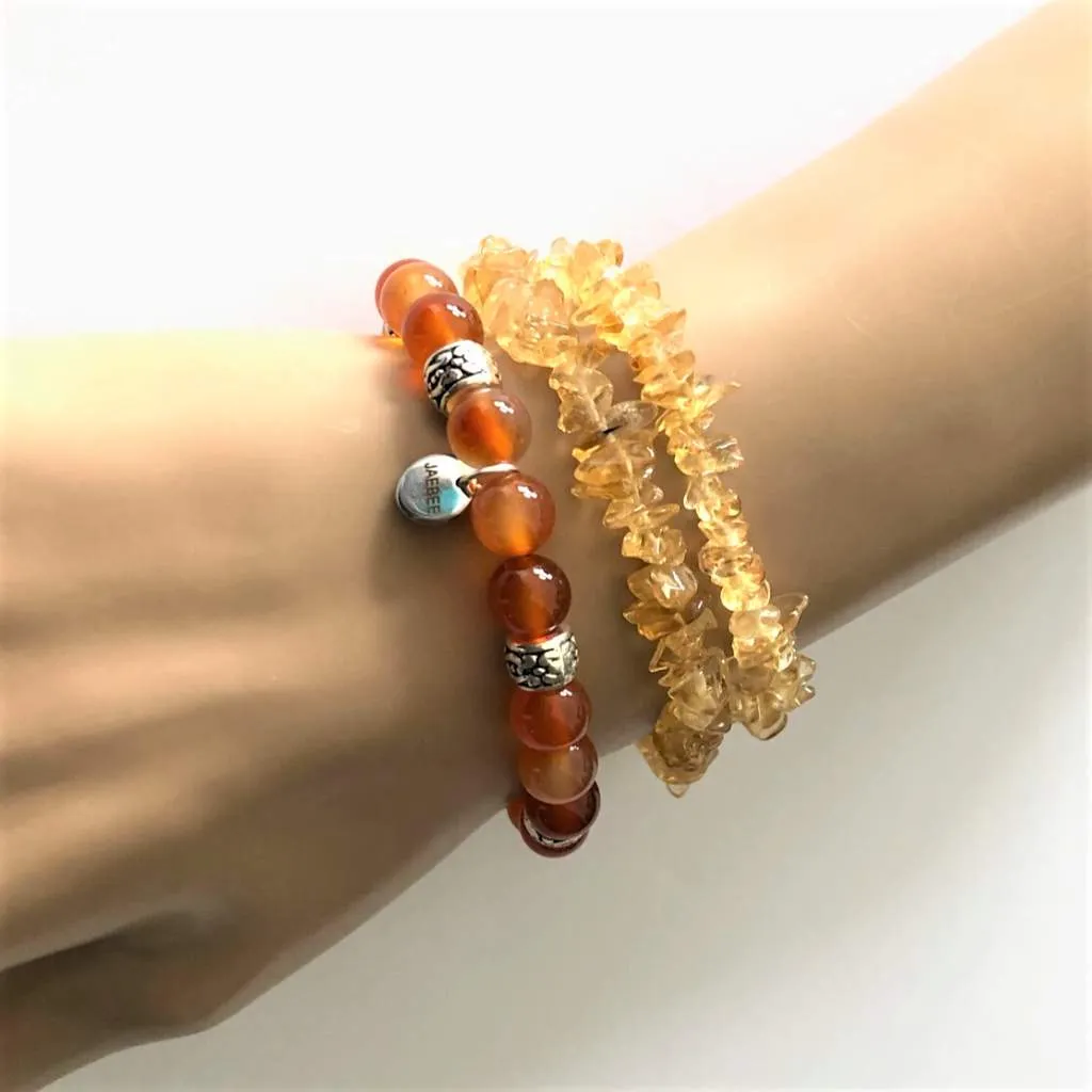 Citrine Chip Layered Bracelet