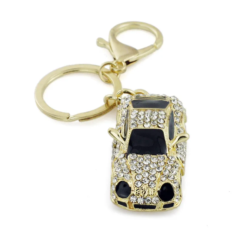 Cool Roadster Sports Car Crystal HandBag Pendant trendy Keyring Keychain For Car Purse Bag Buckle key holder Key Chains