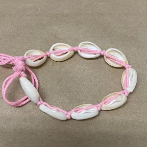 Cowrie Shell Bracelet (1) - Medium - Pink