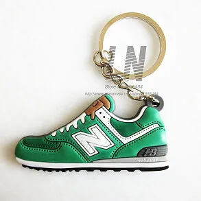 Cute Mini Silicone New Balanceer 574 Key Chain Bag Charm Woman Men Kids Key Ring Gifts Sneaker Key Holder Jordan Shoes Keychain