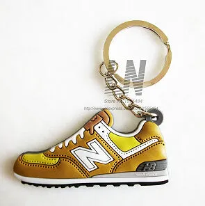 Cute Mini Silicone New Balanceer 574 Key Chain Bag Charm Woman Men Kids Key Ring Gifts Sneaker Key Holder Jordan Shoes Keychain