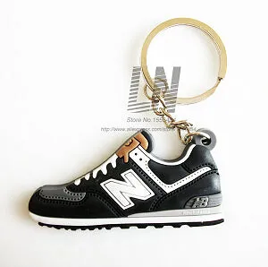 Cute Mini Silicone New Balanceer 574 Key Chain Bag Charm Woman Men Kids Key Ring Gifts Sneaker Key Holder Jordan Shoes Keychain