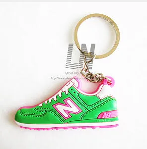 Cute Mini Silicone New Balanceer 574 Key Chain Bag Charm Woman Men Kids Key Ring Gifts Sneaker Key Holder Jordan Shoes Keychain