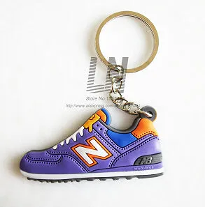 Cute Mini Silicone New Balanceer 574 Key Chain Bag Charm Woman Men Kids Key Ring Gifts Sneaker Key Holder Jordan Shoes Keychain