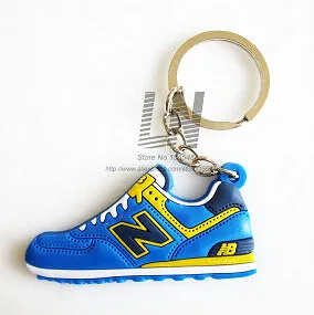 Cute Mini Silicone New Balanceer 574 Key Chain Bag Charm Woman Men Kids Key Ring Gifts Sneaker Key Holder Jordan Shoes Keychain