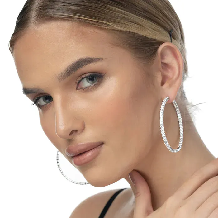 Dazzle Sphere CZ Hoops