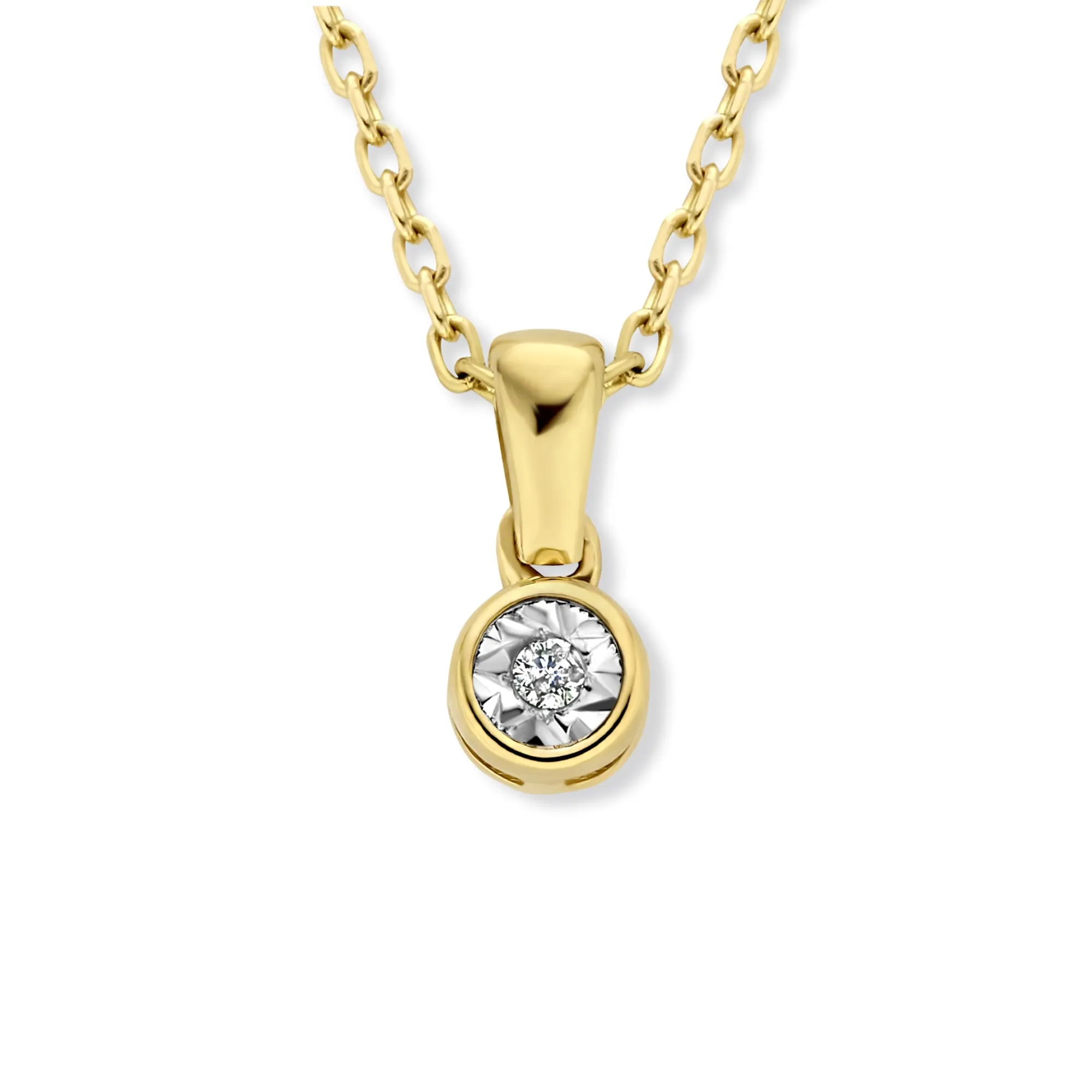 De la Paix Inaya 14 karat gold necklace with diamond 0.01 carat