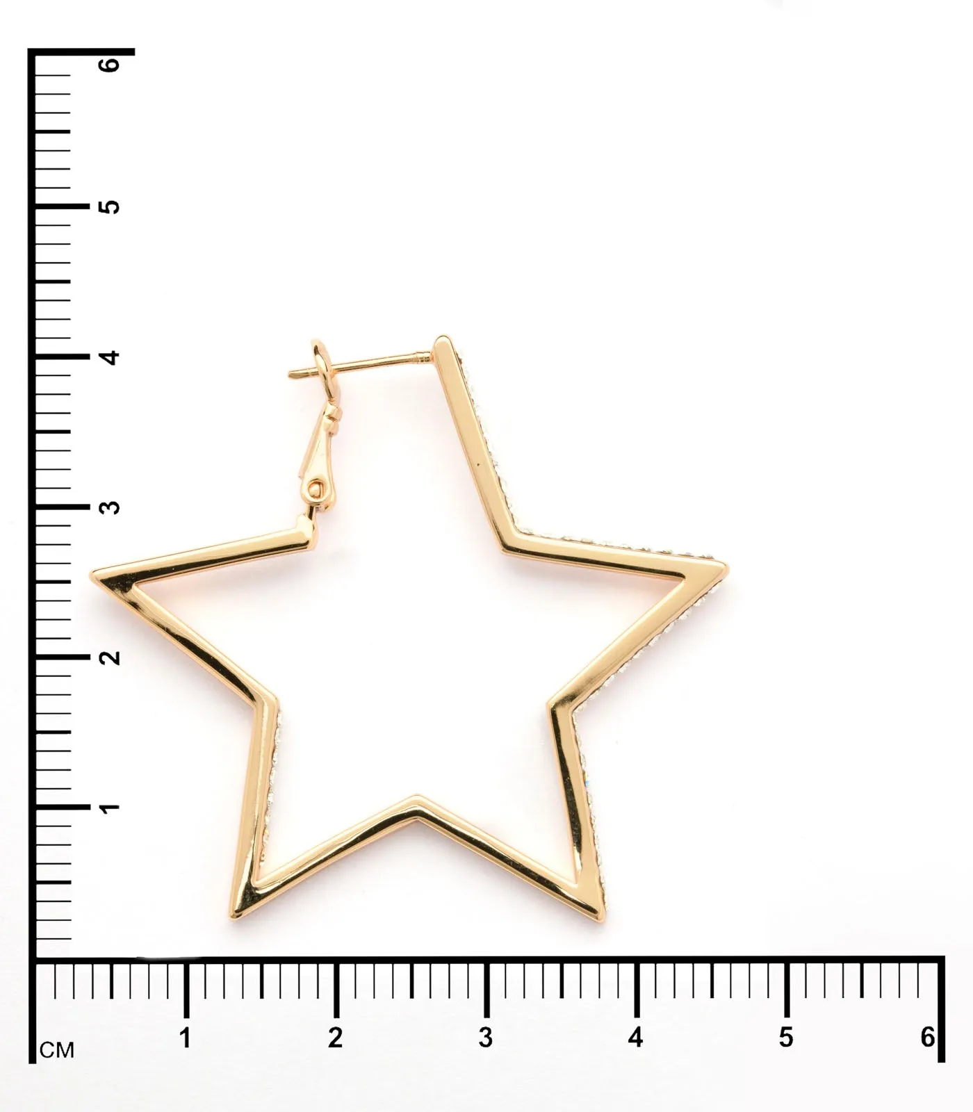 Decorative Golden Color Stars Earrings (Brass)