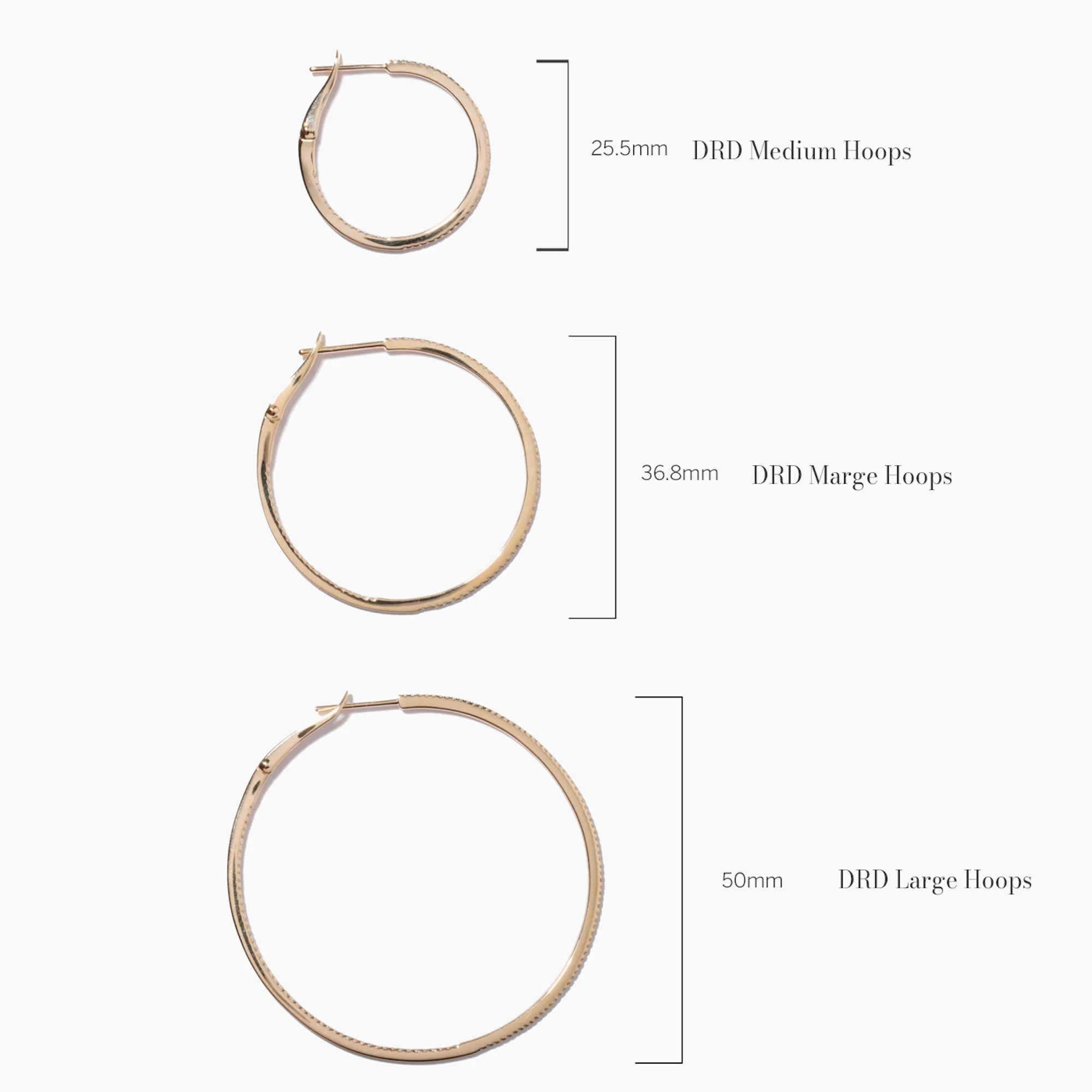 DRD Marge Solid Gold Hoops