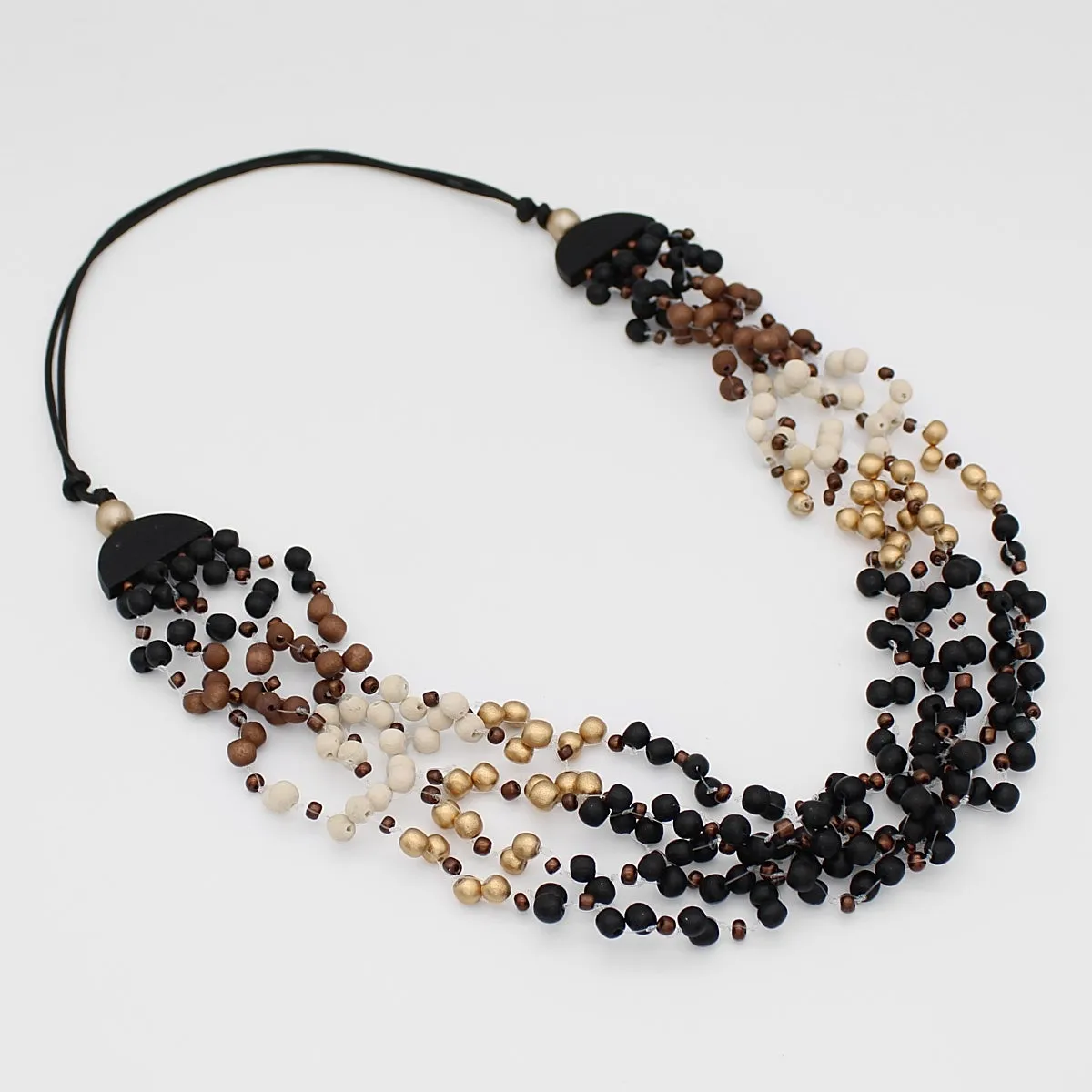 Eclipse Black and Gold Statement Necklace