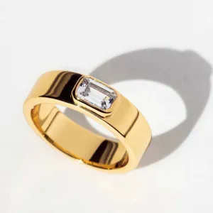 Emerald Cut Cigar Ring