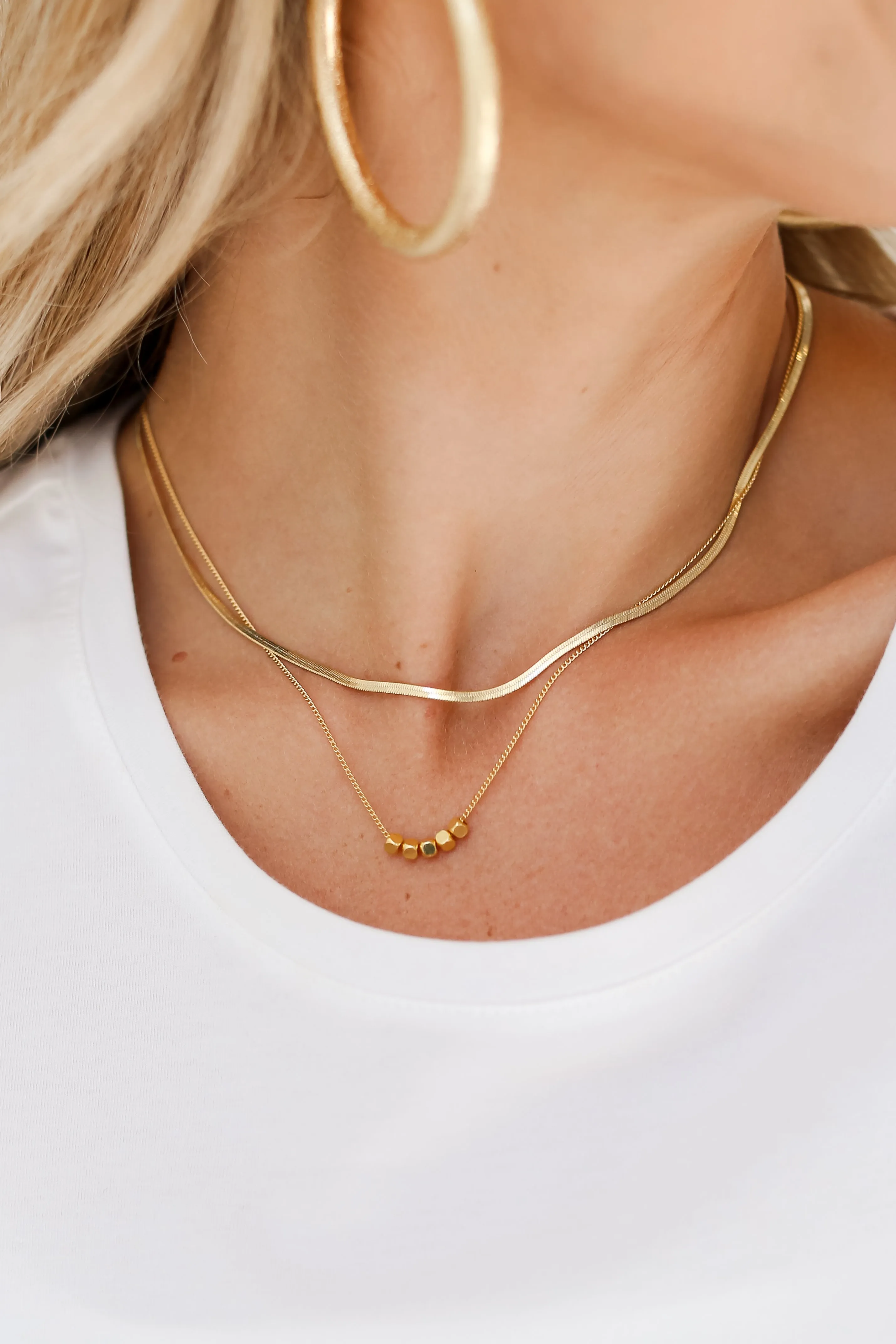 FINAL SALE - Bailey Gold Layered Chain Necklace