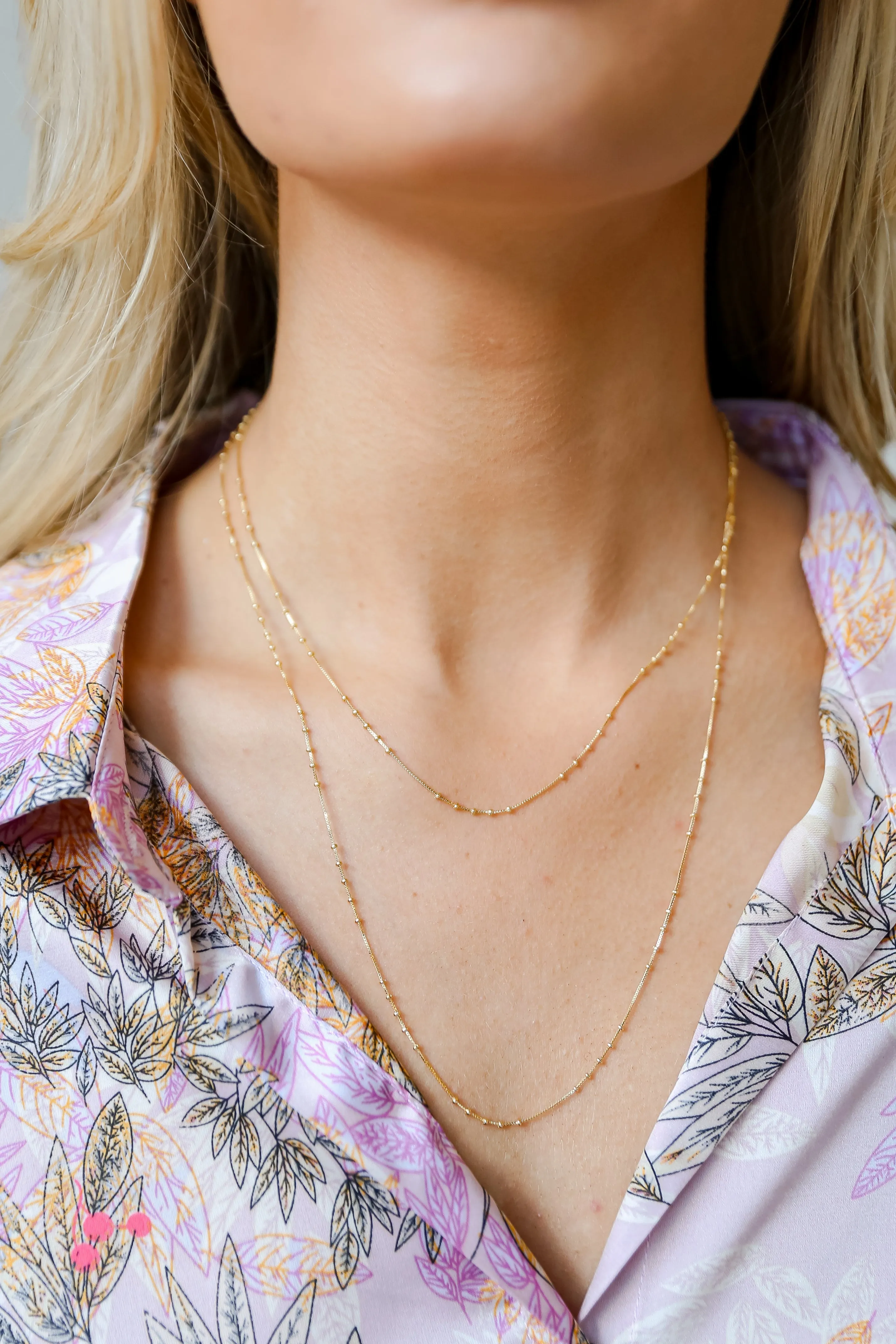 FINAL SALE - Mia Gold Layered Chain Necklace