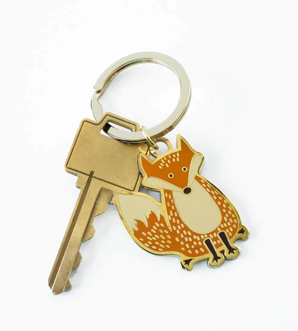 Fox Keychain - Hard enamel key chain