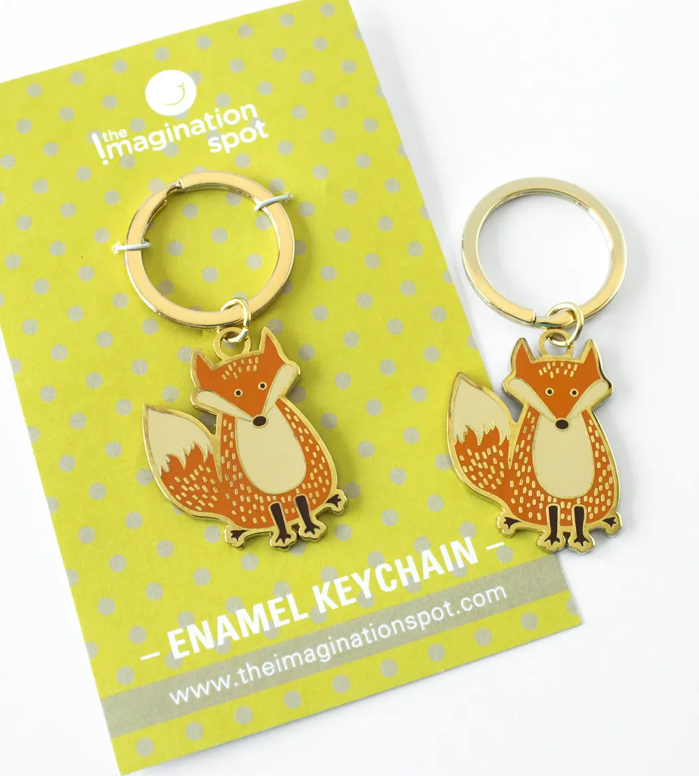 Fox Keychain - Hard enamel key chain