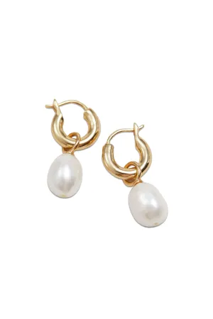 Freshwater Pearl Hoops