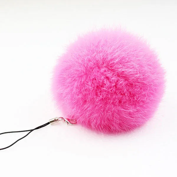 fur pom keychain Real Rabbit Fur Ball Key chains fur keyring porte clef llaveros Key Chain For Bag Charm navidad regalos