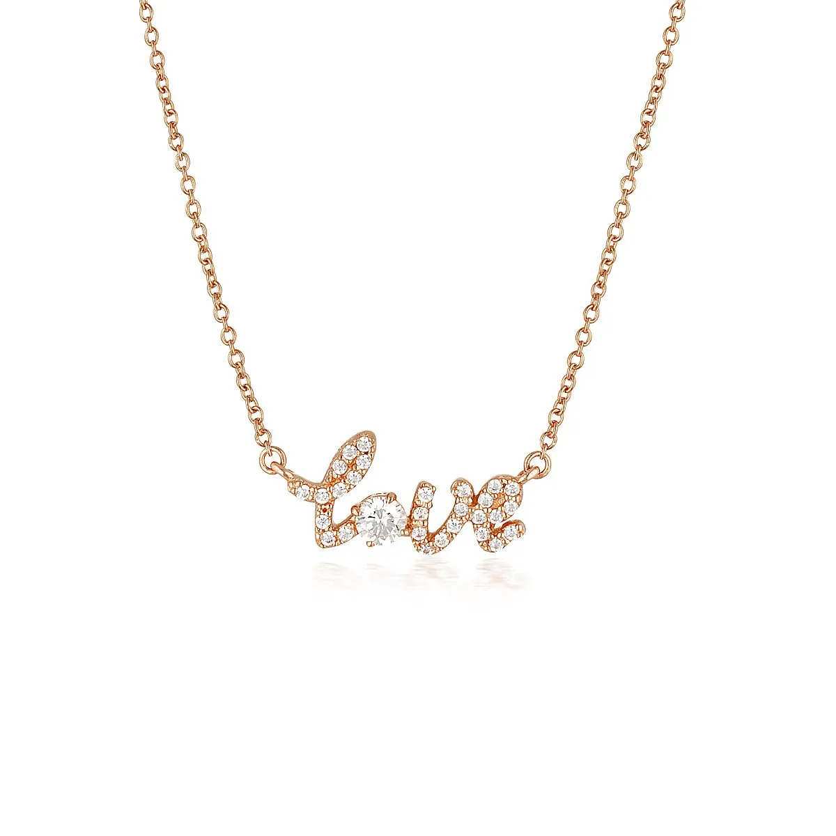 GEORGINI NOEL NIGHTS LOVE PENDANT ROSE GOLD