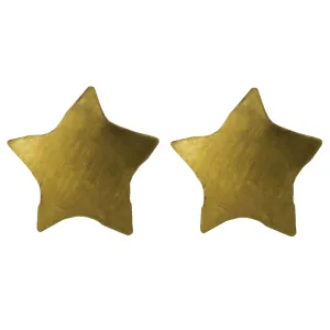 Gia Star Post Earring, Brass