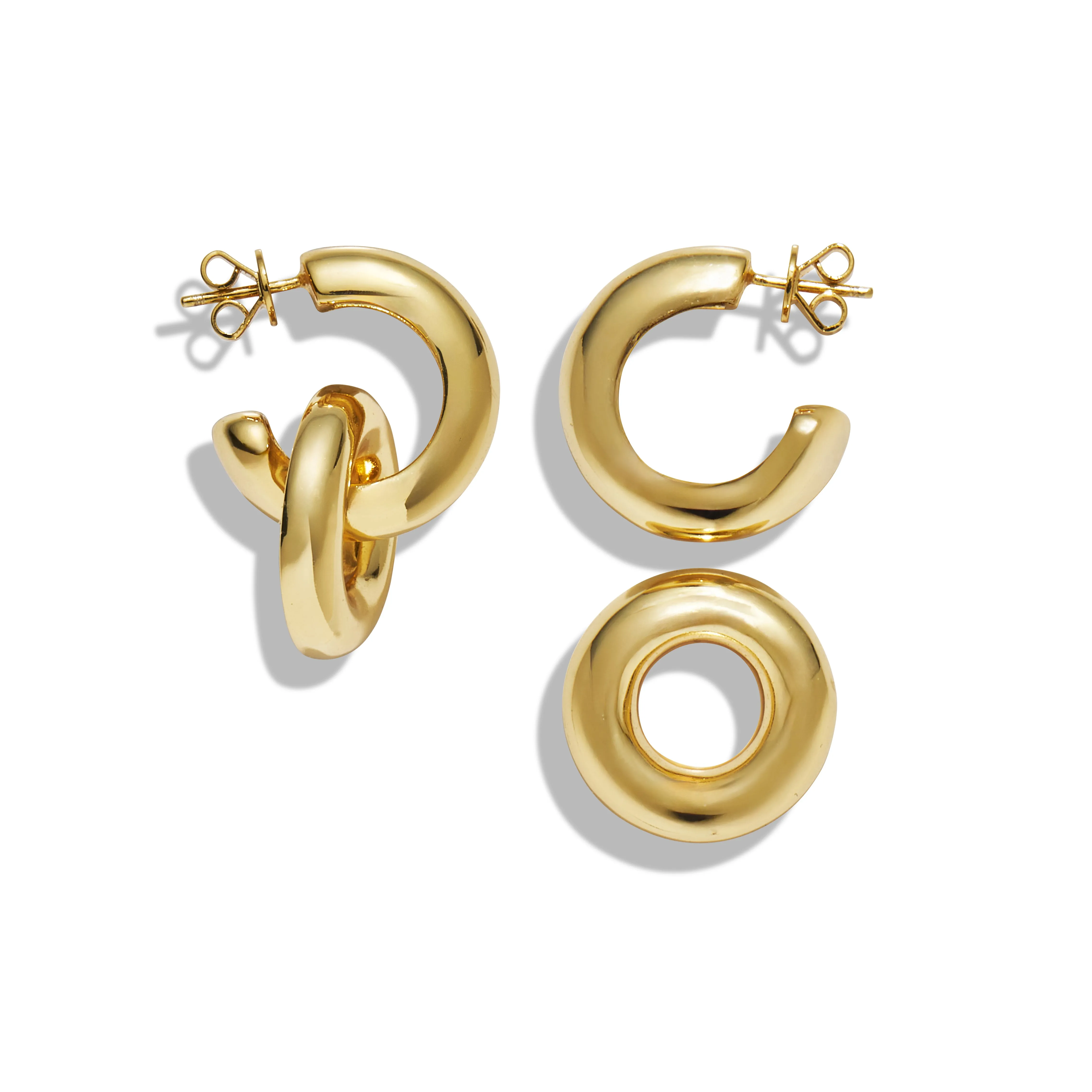 Gold Double Circle Hoops