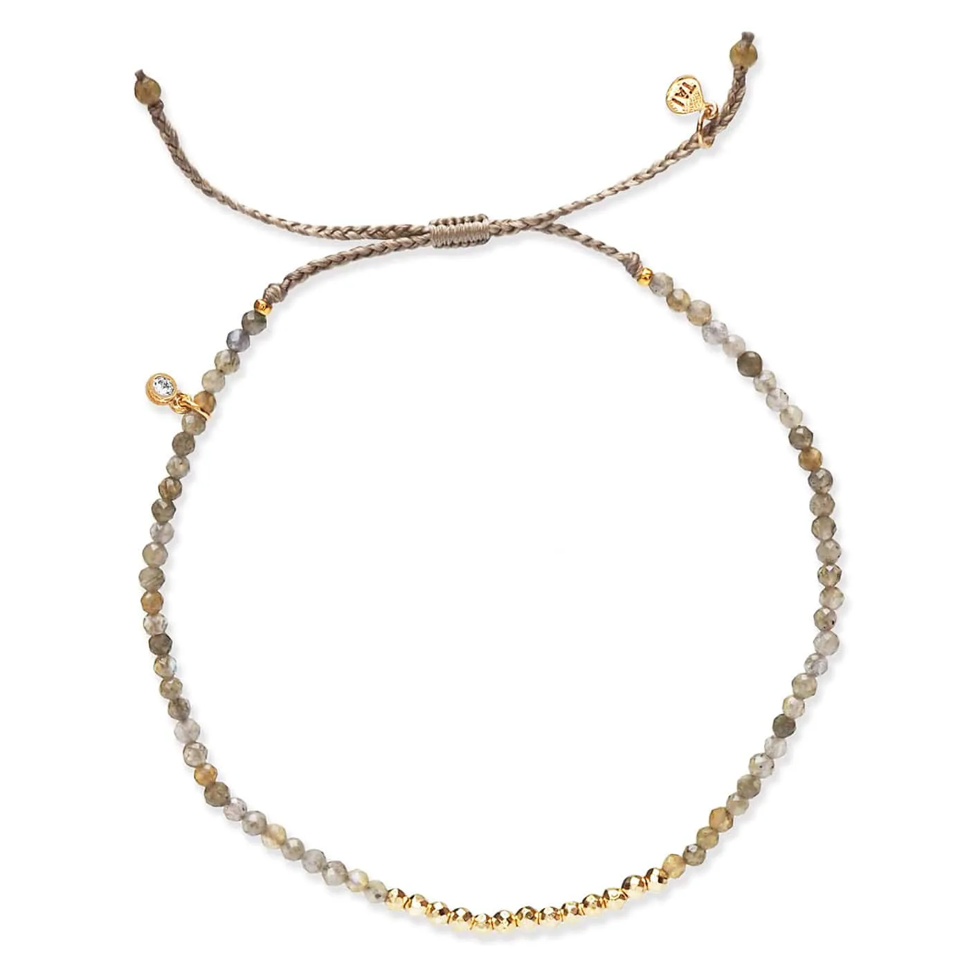 Gold Line Stone Beaded Bracelet