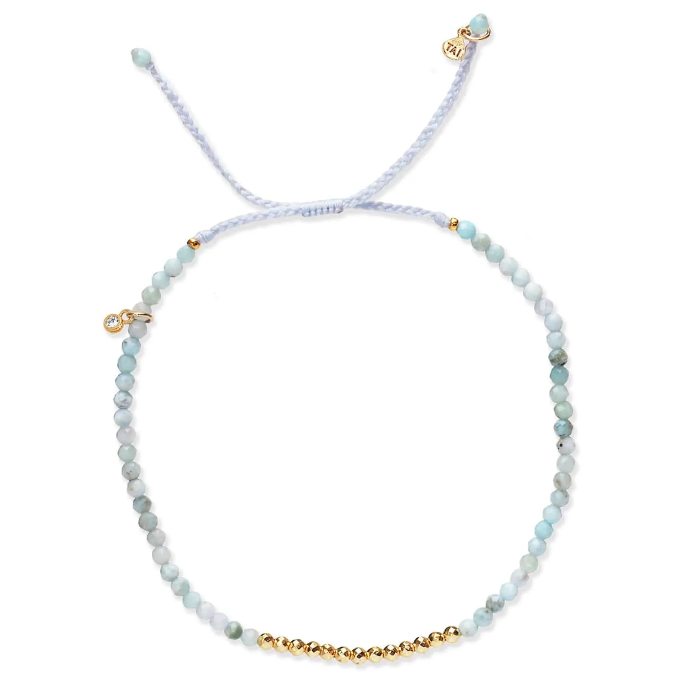 Gold Line Stone Beaded Bracelet