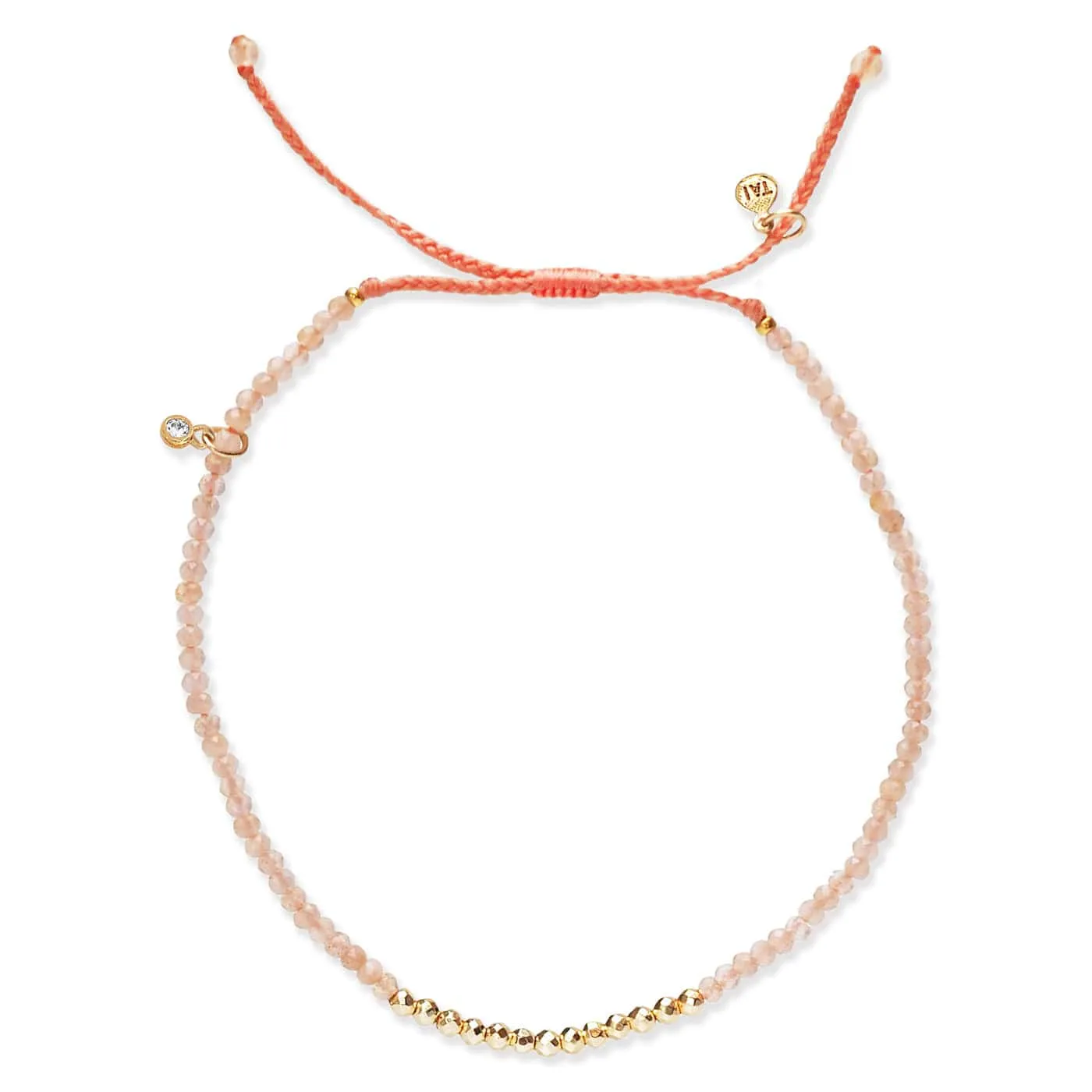 Gold Line Stone Beaded Bracelet