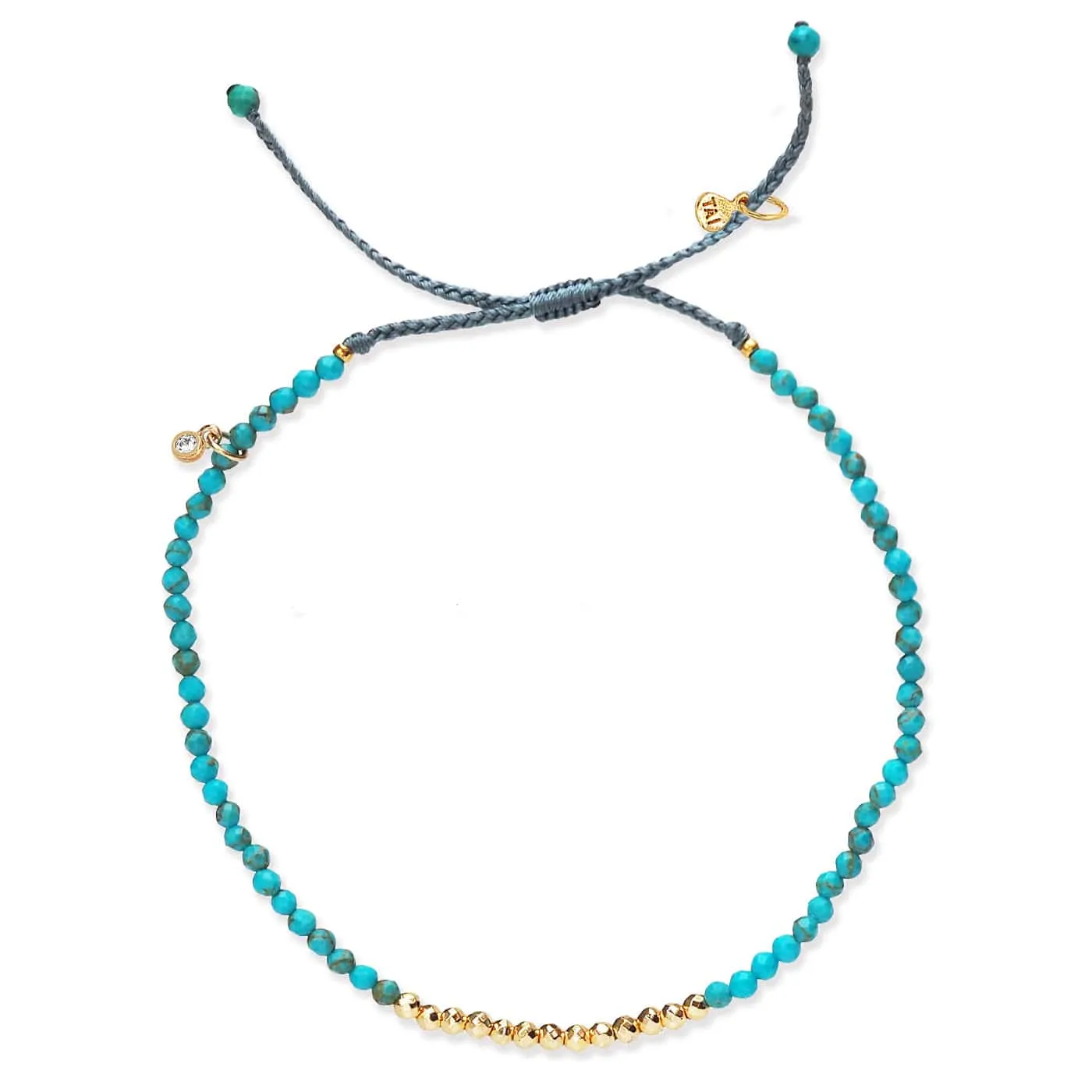 Gold Line Stone Beaded Bracelet