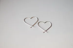 Heart Hoops - Silver