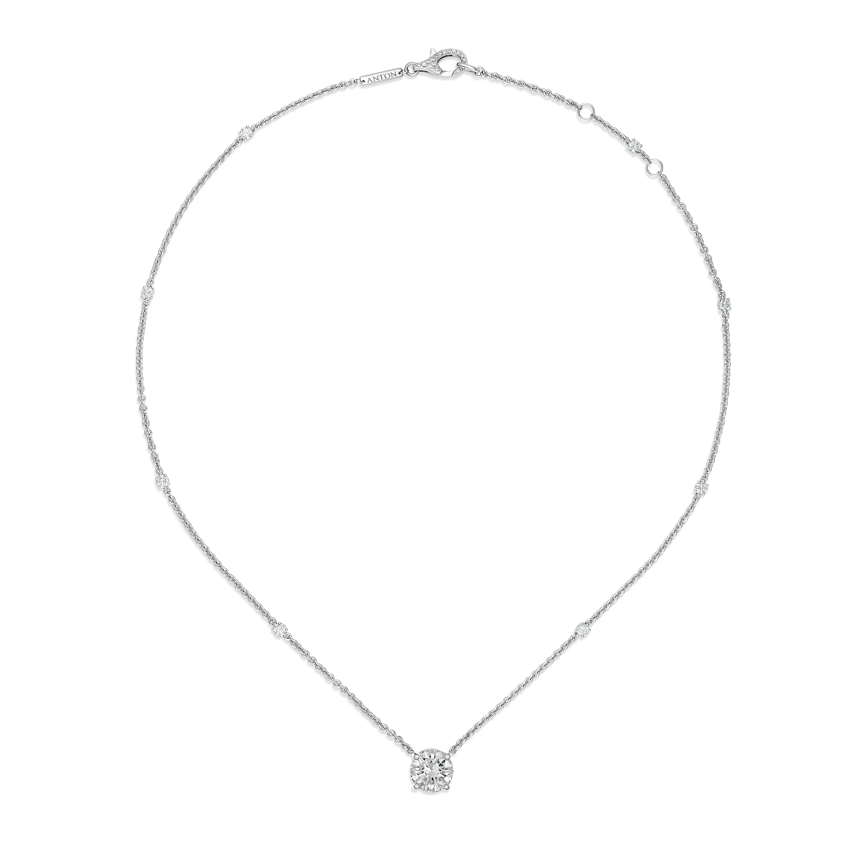 Hot Rocks® Collection Round Brilliant Cut Diamond Pendant | White Gold