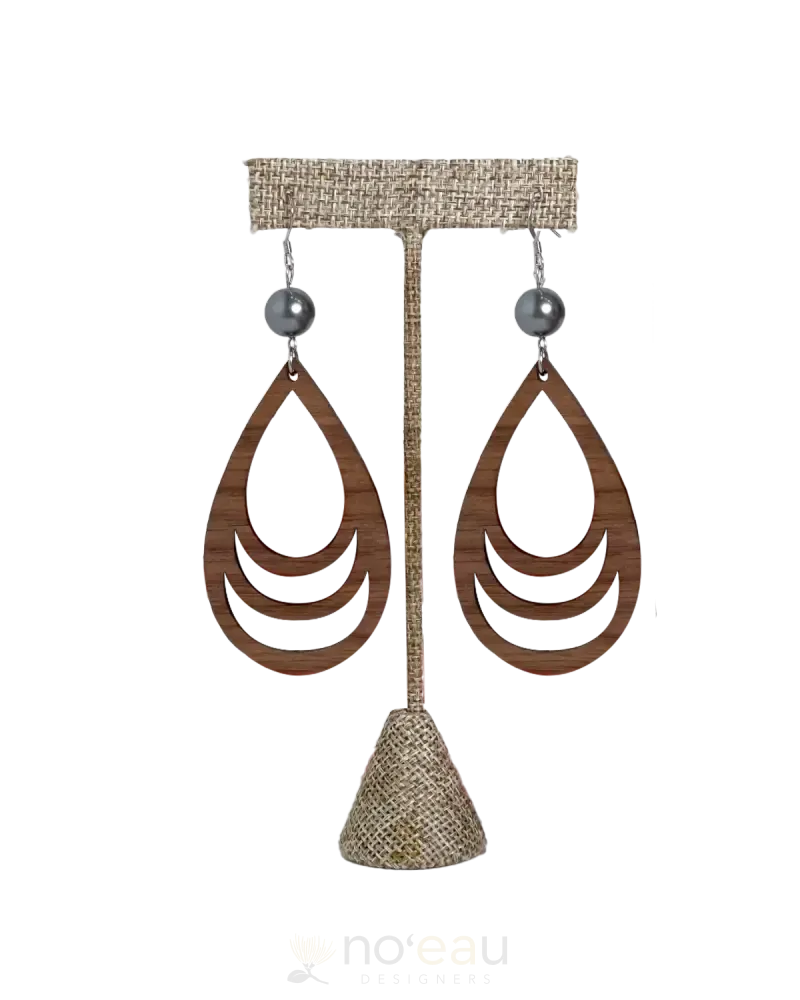 ILIHIA HAWAII LLC - Assorted Walnut w/ Mother of Pearl Earring