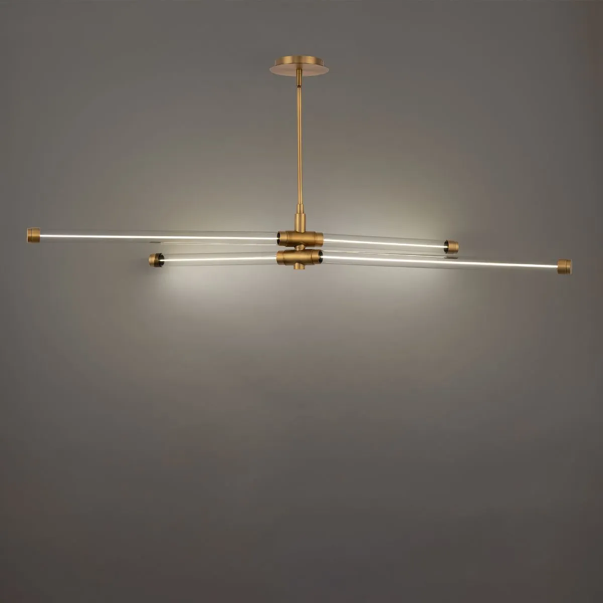 Jedi 43 in. LED Pendant Light Brass finish