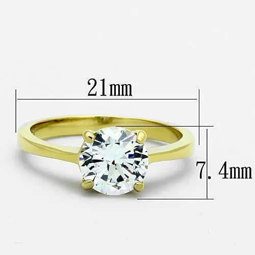 Jewellery Kingdom Ladies Solitaire 1.50carat Engagement Clear Sparkling Realistic Ring (Gold)